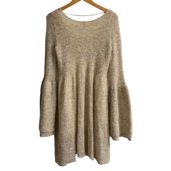 Free People x REVOLVE Ivory Juliet Babydoll Dress alpaca wool blend size small - Picture 4 of 7